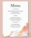 Reflective Red Spot Wedding Menu Cards