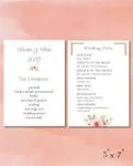 Unique Beauty Wedding Program Cards