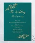Jewelery Garden Wedding Program Cards