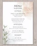 Zen Design bamboo Wedding Menu Cards