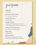 Inspiration From Nature Wedding Program Cards