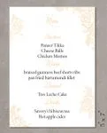 Expressive Orange Roses Wedding Menu Cards
