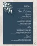 Midnight Garden Wedding Menu Cards
