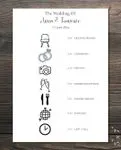 Subtle Classicism Wedding Program Cards