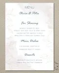 Simple Radiant Wedding Menu Cards