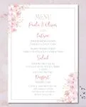 Paradise Flowerland Wedding Menu Cards
