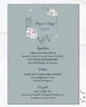 Reflexes Of Humidity Wedding Menu Cards