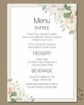 Flames in Flower Wedding Menu Cards