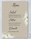 Ocher Warmth Wedding Menu Cards