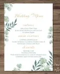 Jungle Lights Wedding Menu Cards