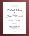 Classic Simple Flat 5x7 Wedding Invitation