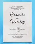 Simple Flowers Gray Simple Flat 5x7 Wedding Invitation