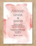Splash of Blush Simple Flat 5x7 Wedding Invitation