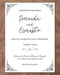 Minimalist Class Simple Flat 5x7 Wedding Invitation