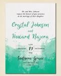 Watercolor Sea Water Simple Flat 5x7 Wedding Invitation