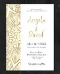 Golden Mandala Simple Flat 5x7 Wedding Invitation