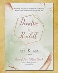Copper Stroke Simple Flat 5x7 Wedding Invitation