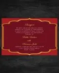 Regal Simplistic Red Indian Wedding Invitation