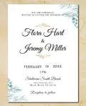 Gold Trim Simple Flat 5x7 Wedding Invitation