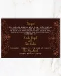 Ganesha Elegant bronze Indian Wedding Invitation