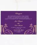 Purple Peacock Silhouettes Indian Wedding Invitation