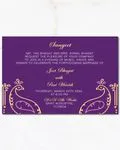 Purple Peacock Silhouettes Indian Wedding Invitation