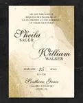 Glittering Desert Simple Flat 5x7 Wedding Invitation