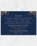 Golden Floral Corners Indian Wedding Invitation