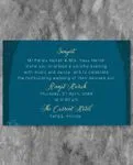 Dark Teal Blooming Indian Wedding Invitation
