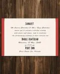 Simple Indu and Red Indian Wedding Invitation