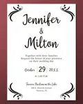 Simplicity and Elegance Simple Flat 5x7 Wedding Invitation