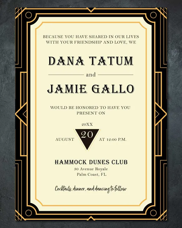 Aztec Design Simple Flat 5x7 Wedding Invitation