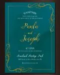 Elegant Frames Simple Flat 5x7 Wedding Invitation