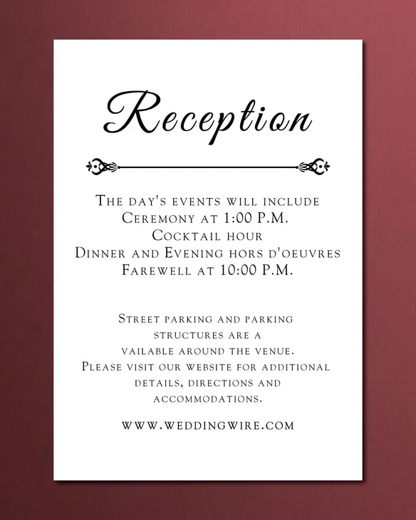 Classic Simple Flat 5x7 Wedding Invitation