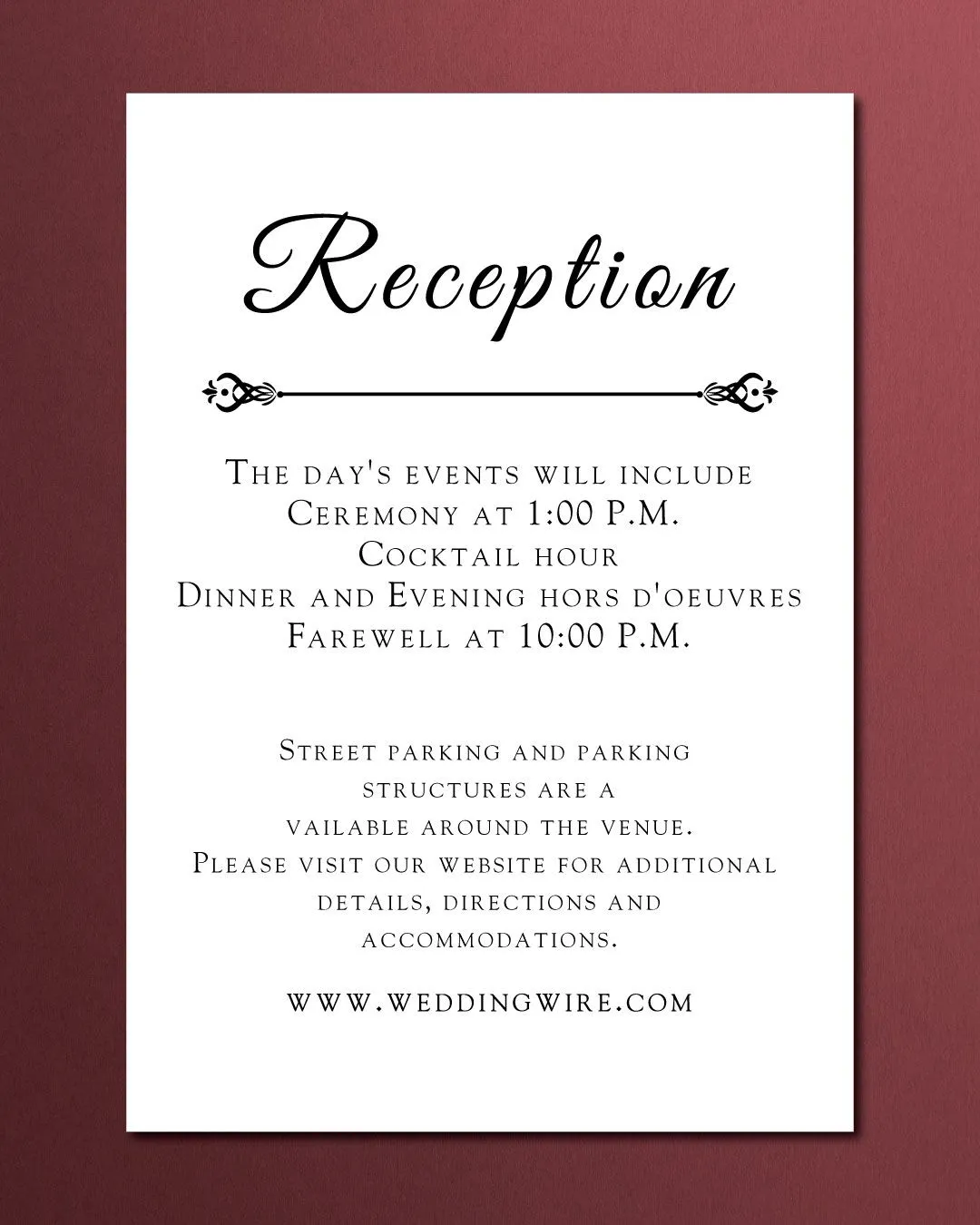 Classic Simple Flat 5x7 Wedding Invitation