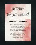 Deep Fose Tint Simple Flat 5x7 Wedding Invitation