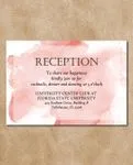 Splash of Blush Simple Flat 5x7 Wedding Invitation