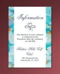 Abstract Blue Paint Simple Flat 5x7 Wedding Invitation