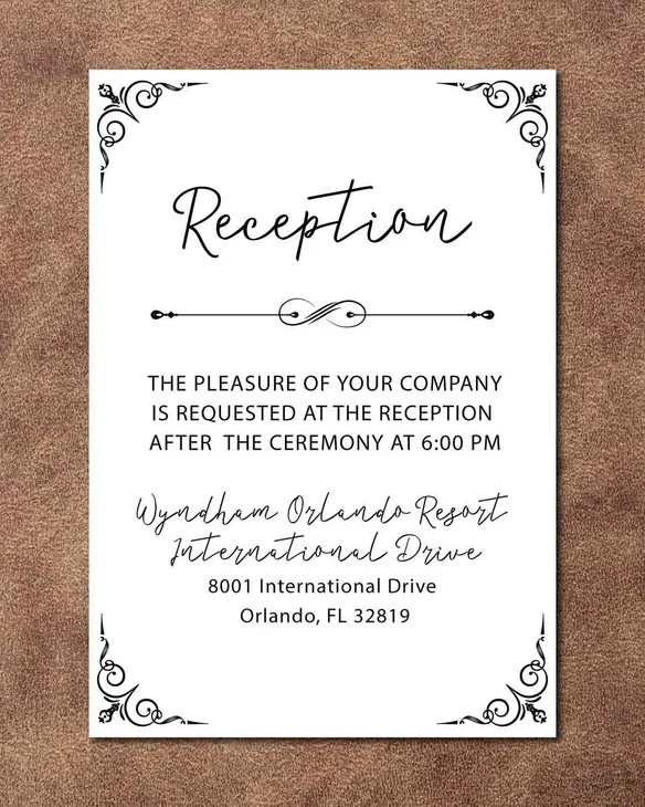 Minimalist Class Simple Flat 5x7 Wedding Invitation