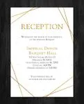 Elegant Golden Frame Simple Flat 5x7 Wedding Invitation