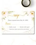 White Lily Flower Acrylic Wedding Invitation