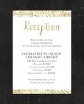 Golden Mandala Simple Flat 5x7 Wedding Invitation