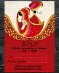 Wedded Indian Red Wedding Invitation