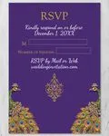 Golden Peacocks Luxurious Indian Wedding Invitation