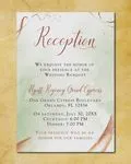 Copper Stroke Simple Flat 5x7 Wedding Invitation