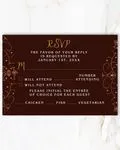 Ganesha Elegant bronze Indian Wedding Invitation