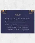 Golden Floral Corners Indian Wedding Invitation