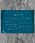 Dark Teal Blooming Indian Wedding Invitation