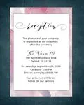 Pink and Fuchsia Simple Flat 5x7 Wedding Invitation