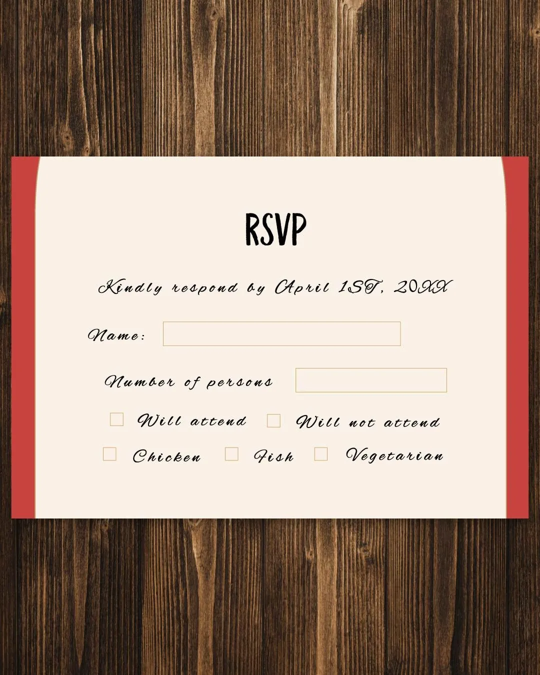 Simple Indu and Red Indian Wedding Invitation